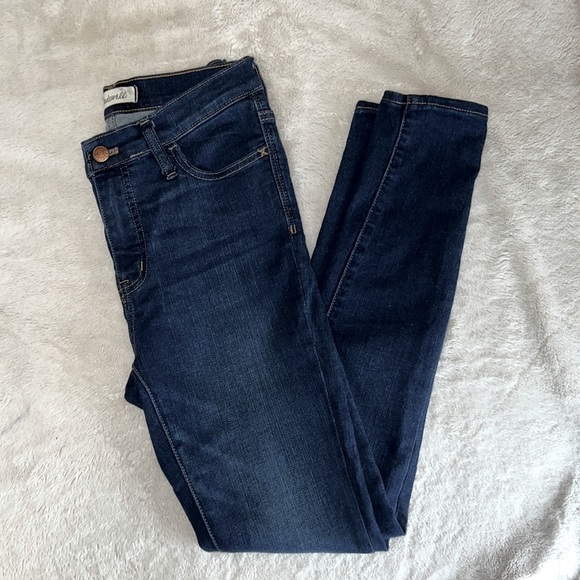 MADEWELL 9” Mid-Rise Skinny Blue Denim Jeans - Size 26 - Picture 4 of 11